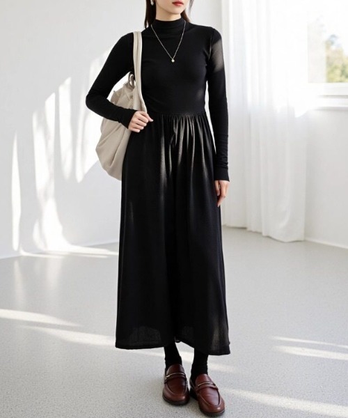 「cammie」 ニットワンピース F ブラック レディース_画像7
