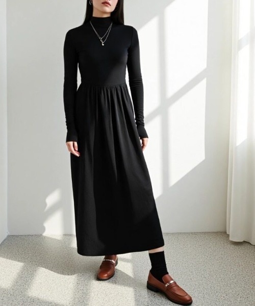 「cammie」 ニットワンピース F ブラック レディース_画像8