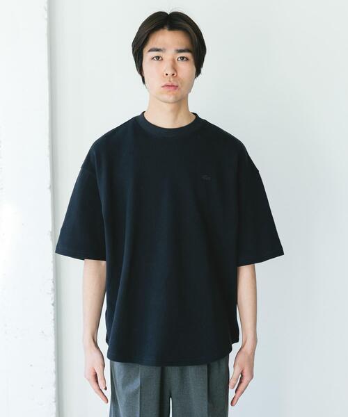 【新品】LACOSTE × JS別注 ミコカノコ 半袖Tシャツ 黒 FR4 新品未使用】ジャーナルスタンダード 別注 LACOSTE ラコステ クルー