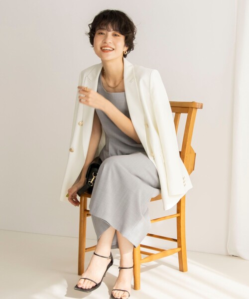 「NOLLEY'S Sophi」 テーラードジャケット 38 ライトグレー レディースの画像