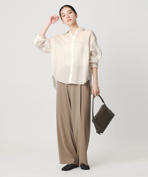 BEAUTY＆YOUTH UNITED ARROWS ブラウス シャツ 麻 レギュラーカラー
