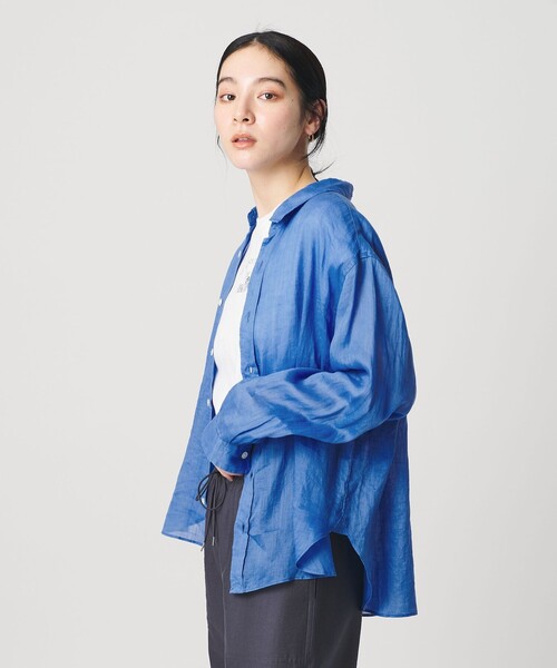 BEAUTY&YOUTH 麻レギュラーシャツ BEAUTY＆YOUTH UNITED ARROWS ブラウス シャツ 麻 レギュラーカラー