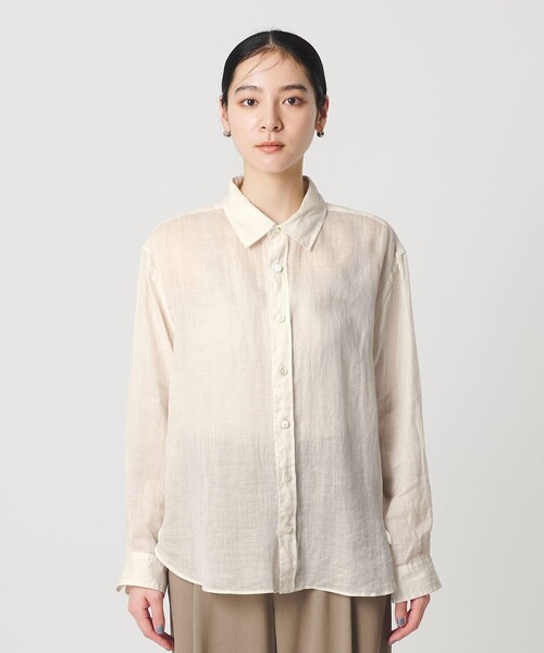 BEAUTY&amp;YOUTH 麻レギュラーシャツ BEAUTY＆YOUTH UNITED ARROWS ブラウス シャツ 麻 レギュラーカラー