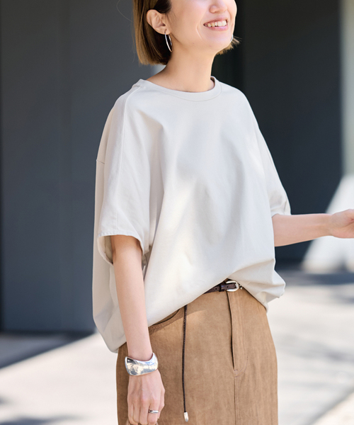 tシャツ 「一部カラーWEB限定 / 追加」スムースコクーンプルオーバー レディースの画像