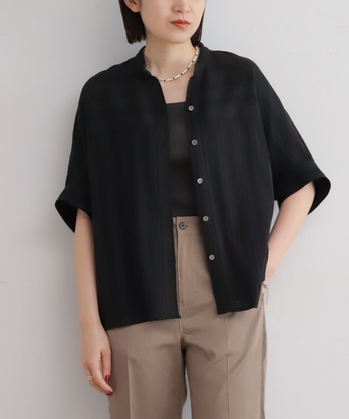 NOMBRE IMPAIR（ノンブルアンペール） ブラウス シャツ 半袖 からみ