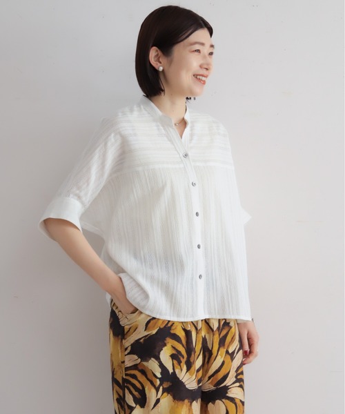 NOMBRE IMPAIR（ノンブルアンペール） ブラウス シャツ 半袖 からみ
