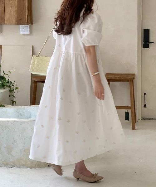 ヨーカン半袖ワンピース FREE STYLISTS ワンピース 半袖 YUGA_YGMC Korean style ribbon