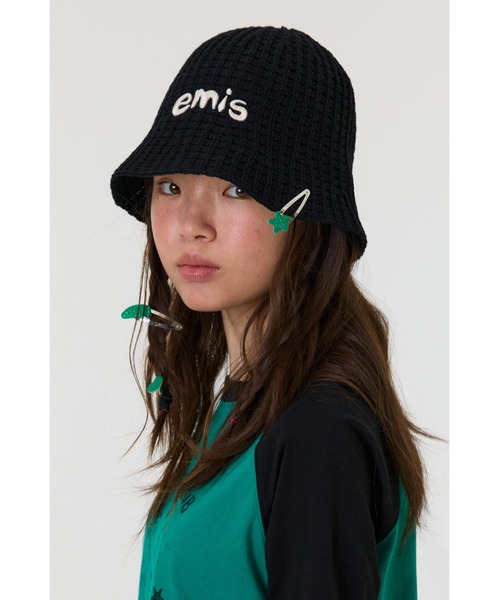 emis キャップ 帽子 COASTAL WAFFLE KNIT BUCKET HAT レディース