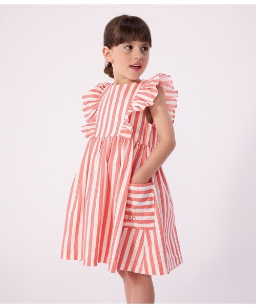 PETIT BATEAU（プチバトー） ワンピース ストライプワンピース キッズ