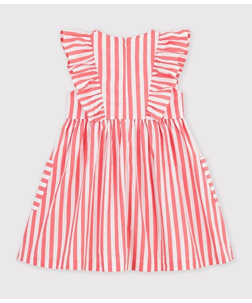 【新品】プチバトー×ストライプワンピース 12ans 140 150 PETIT BATEAU（プチバトー） ワンピース ストライプワンピース キッズ
