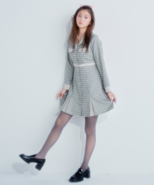 「REDYAZEL」 シャツワンピース SMALL ベージュ レディース_画像2