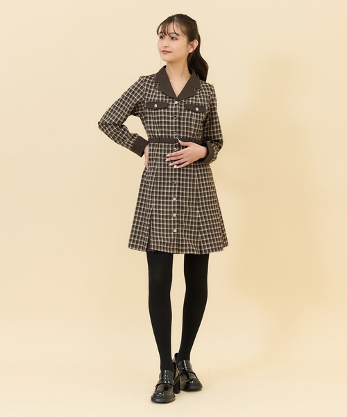 「REDYAZEL」 シャツワンピース SMALL ベージュ レディース_画像3