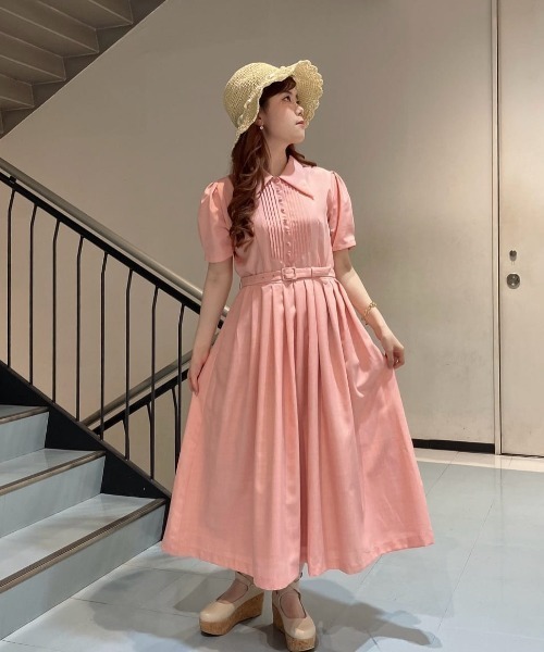 【サマーセール 7/31まで】 未使用　シャツワンピース　アンダードレスつき an another angelus（アンアナザーアンジェラス） パーティードレス