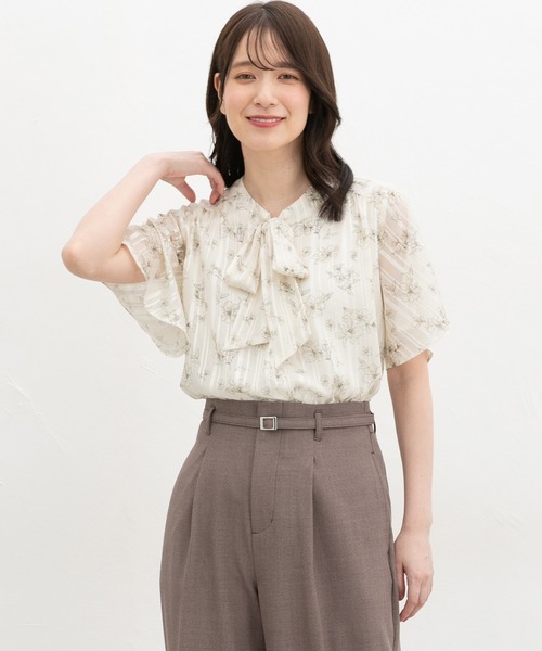 Honeys（ハニーズ） ブラウス シャツ 夏 半袖 「接触冷感」ひんやり