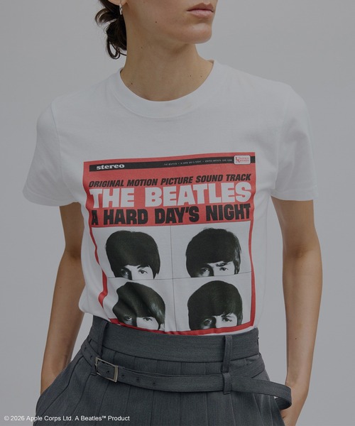 The Beatles tシャツ 半袖 × Ameri PRINT COMPACT TEE レディース