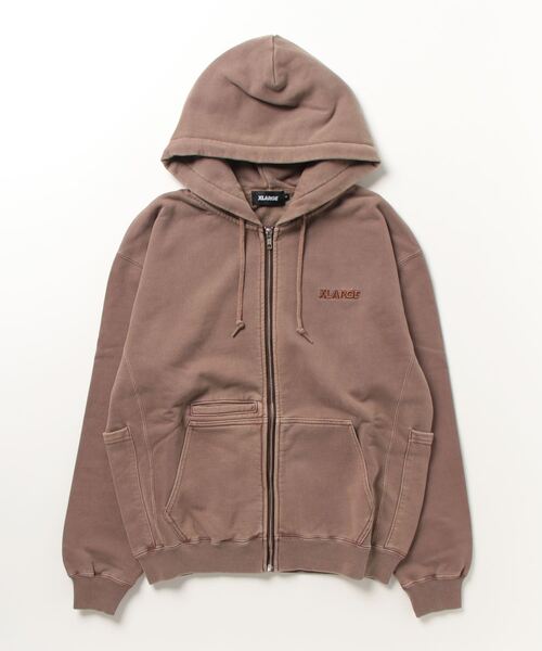 XLARGE（エクストラ ラージ） ジップアップパーカー L ブラウン メンズ