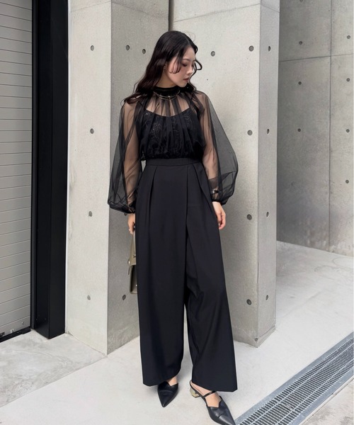 LE'RURE パンツドレス Lace layered rap pants dress : ZOZOTOWN Yahoo