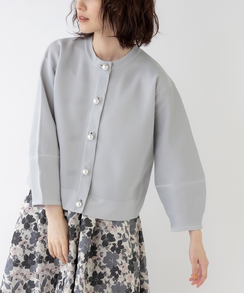 「Sono」 ニットカーディガン 1 ネイビー レディース_画像3