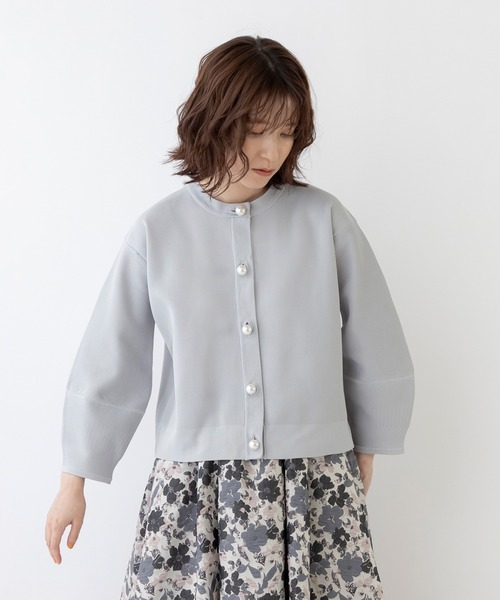 「Sono」 ニットカーディガン 1 ネイビー レディース_画像4