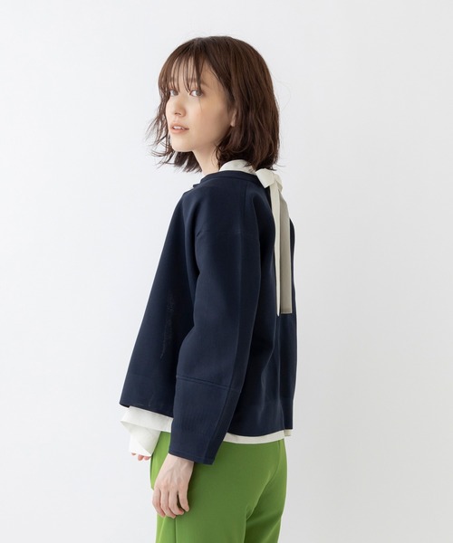 「Sono」 ニットカーディガン 1 ネイビー レディース_画像9
