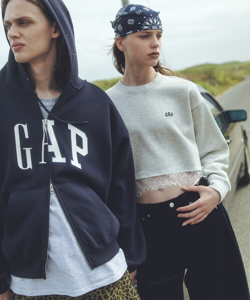 GAP（ギャップ） トレーナー スウェット 裏起毛 PUBLUX × 別注 裾 