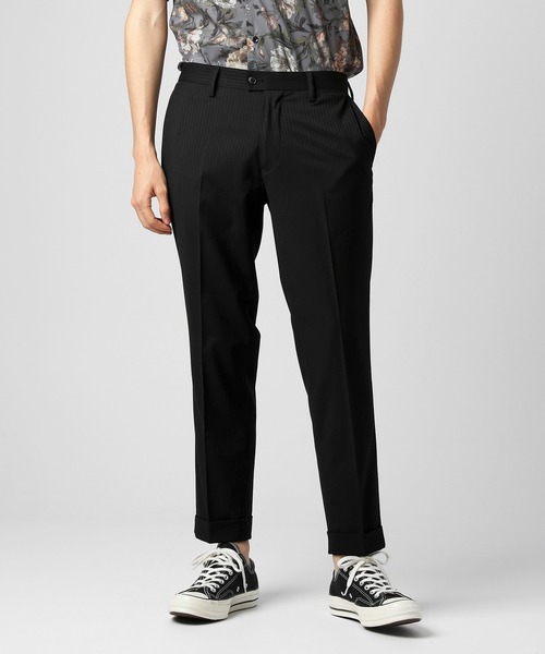 VANQUISH スラックス / ヴァンキッシュ シャドーストライプ クロップド