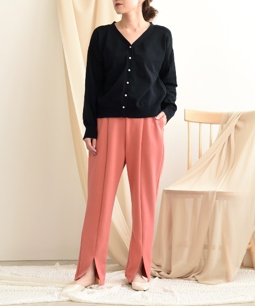 real riche♡上品 パール ニットカーディガン RIELLE RICHE