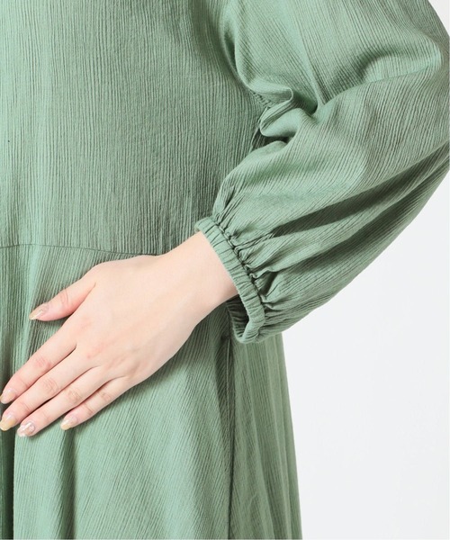 SLOBE IENA ワンピース ウォッシャブル楊柳フレアワンピース