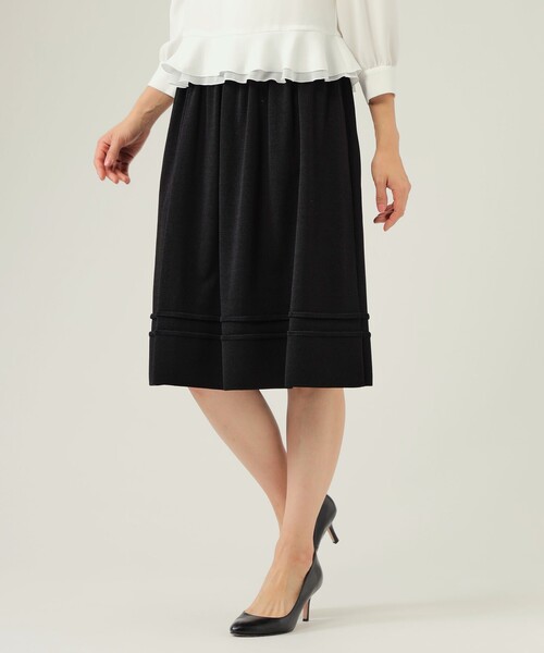 TO BE CHIC スカート アセテートナイロンストレッチニット