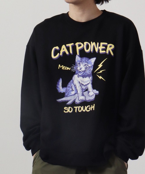 お値下げ！新品wcj !CAT POWER SWEAT 美品WCJパーカーCATPOWERピンクSWEATHOODIE猫フーディ若槻千夏 - メルカリ
