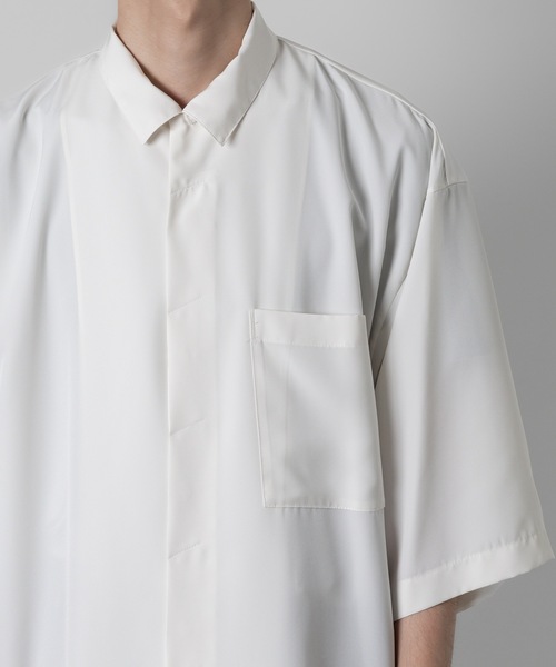ATO（アトウ） シャツ OPEN COLLAR SHIRTS WITH PLEATS メンズ