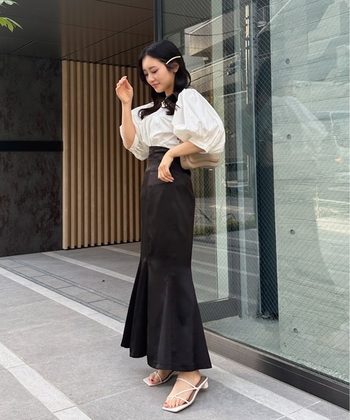 Olu.（オルドット） スカート サテンライクナロースカート レディース
