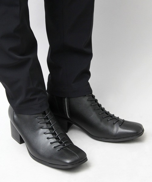 glabella（グラベラ） ブーツ ハイヒール スクエアトゥ センターシーム