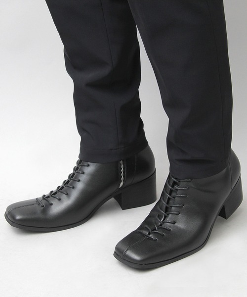 glabella（グラベラ） ブーツ ハイヒール スクエアトゥ センターシーム