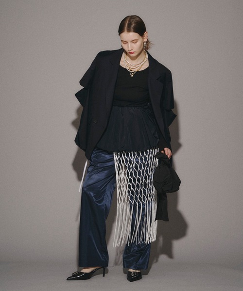 yae/Macrame knitting wrap skirt ラップスカート yae】Macrame knitting wrap skirt / マクラメ編みラップ
