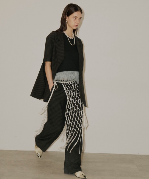 スカート Macrame knitting wrap skirt / マクラメ編みラップ