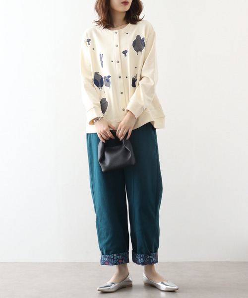Emago カーディガン EMAGO フォレスト刺繍カーデ レディース