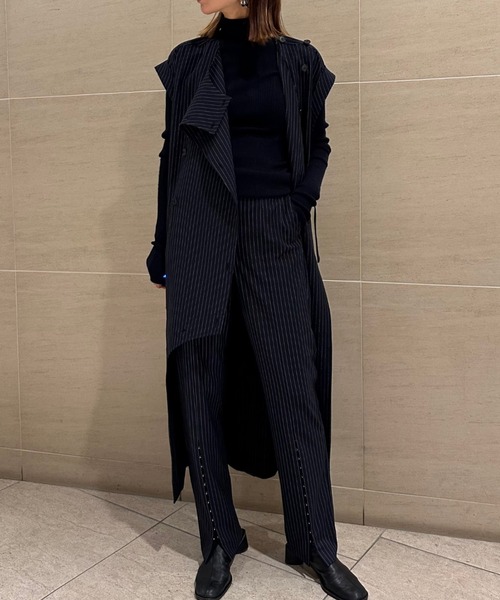 LE CIEL BLEU パンツ ピンストライプスリムパンツ / Pin Stripe Slim  
