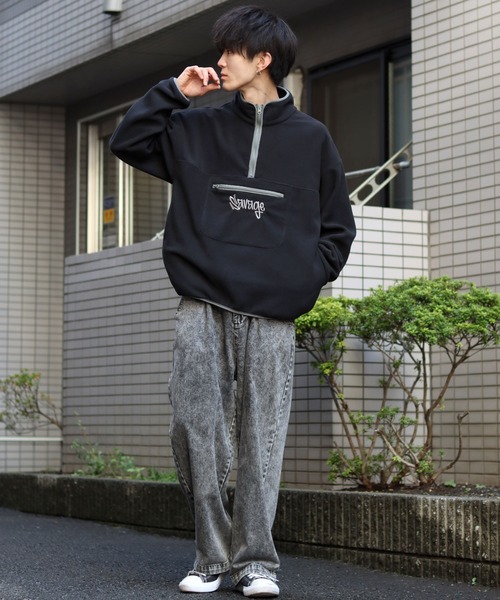 SITRY（シトリー） トレーナー スウェット stand half zip fleece