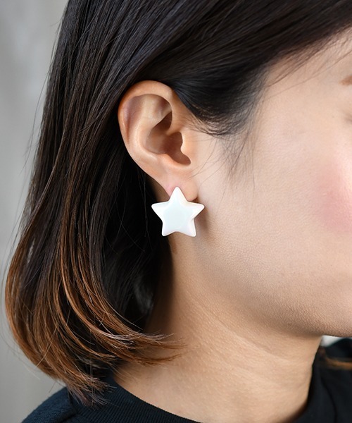 944】コスモブルーのピアス／イヤリングと指輪のセット｜944】コスモ