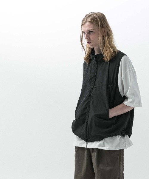 ベスト ジレ Wind Vest / 撥水ウィンドベスト レディース メンズ WETTEMPT ベスト ジレ STAND NECK NYLON VEST / スタンドネック