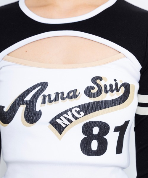 tシャツ ANNA SUI NYC SPORT クレリック ロングスリーブ Tシャツ  「SP」 レディース tシャツ ANNA SUI NYC SPORT クレリック ロングスリーブ Tシャツ