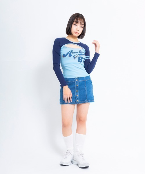 tシャツ ANNA SUI NYC SPORT クレリック ロングスリーブ Tシャツ  「SP」 レディース tシャツ ANNA SUI NYC SPORT クレリック ロングスリーブ Tシャツ