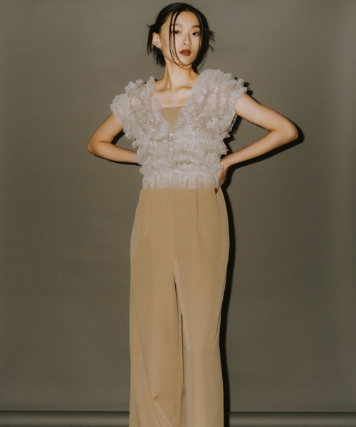 ANDRESD パンツドレス チュールベストオールインワンドレス / tulle