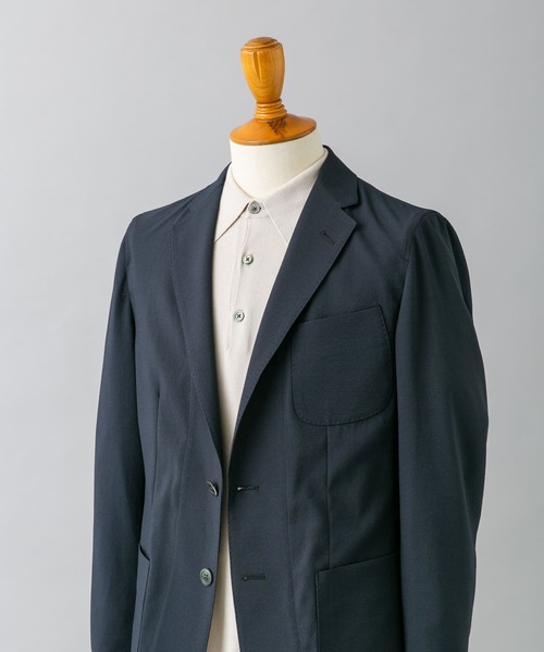 【美品】春夏◎ アデイインザライフ シアサッカー 洗えるトラベルスーツ S RELAX TAPERED 2】【春夏】 1釦パンツスーツ/ネイビー×シア