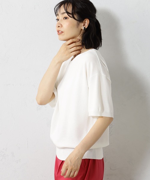 可憐上品な付下げ美品✨柔らかなホワイト系に細かい四季花模様　身丈163.5 ホワイトジョーラ WHITE JOOLA ダブルピケクロス・きちんと見え
