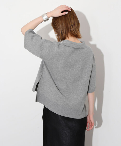 ニット ミラノリブ ニットポロシャツ レディース : 82970944  