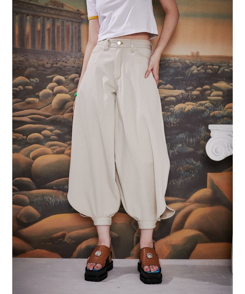 PAMEO POSE」 デニムパンツ M ホワイト レディース : 83066944  