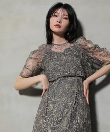 のんちゃん　コケット　花飾り刺繍レースボレロ　他2点 フラワー レース ボレロ ワンピース 2点セット メニーウェイ