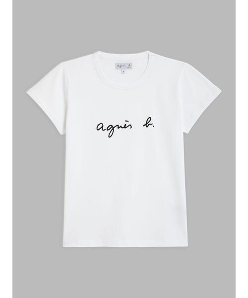 agnis b. 半袖Tシャツ サイズ2 agnes b.（アニエスベー） tシャツ メンズ ロゴ 刺繍 コットン 半袖 T